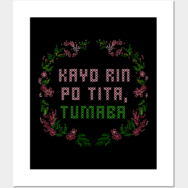 KAYO RIN PO TITA TUMABA PINOY XMAS FUNNY EMBROIDERY Wall Art by Aydapadi Studio